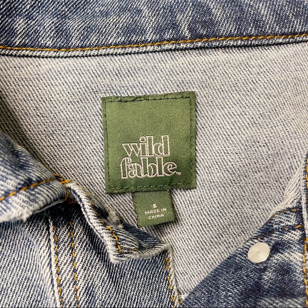 WILD FABLE cropped denim jacket - Picture 3 of 6